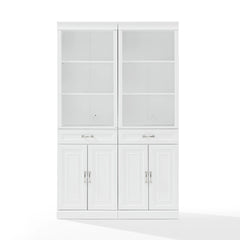 Crosley Stanton 2-piece Storage Bookcase Set - KF33038WH - The Home Selection