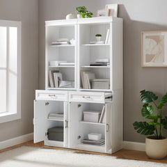 Crosley Stanton 2-piece Storage Bookcase Set - KF33038WH - The Home Selection