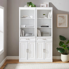 Crosley Stanton 2-piece Storage Bookcase Set - KF33038WH - The Home Selection