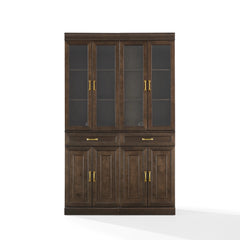 Crosley Stanton 2pc Glass Door Kitchen Storage Pantry Cabinet Set - KF33034CO - The Home Selection