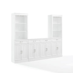 Crosley Stanton 3-piece Sideboard And Bar Cabinet Set - KF33043WH - The Home Selection