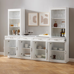 Crosley Stanton 3-piece Sideboard And Bar Cabinet Set - KF33043WH - The Home Selection