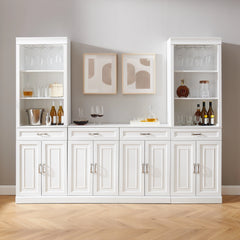 Crosley Stanton 3-piece Sideboard And Bar Cabinet Set - KF33043WH - The Home Selection