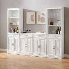 Crosley Stanton 3-piece Sideboard And Bar Cabinet Set - KF33043WH - The Home Selection