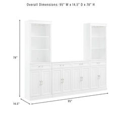 Crosley Stanton 3-piece Sideboard And Bar Cabinet Set - KF33043WH - The Home Selection