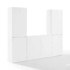 Crosley Stanton 3-piece Sideboard And Storage Bookcase Set - KF33039WH - The Home Selection