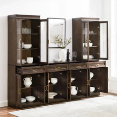 Crosley Stanton 3pc Sideboard And Glass Door Pantry Set - KF33036 - The Home Selection