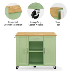 Crosley Stella Kitchen Cart Stella Kitchen Cart CF3046NA - The Home Selection