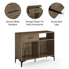 Crosley Sydney Record Storage Media Console - CF4218-WA - The Home Selection