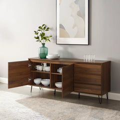 Crosley Teagan Record Storage Sideboard - KF33040BR - The Home Selection