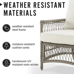Crosley Thatcher Wicker Outdoor Sofa - KO70432DW-CR - The Home Selection