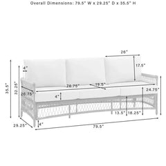Crosley Thatcher Wicker Outdoor Sofa - KO70432DW-CR - The Home Selection