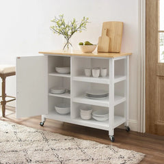 Crosley Tristan Open Kitchen Island/cart - CF3035NA-WH - The Home Selection