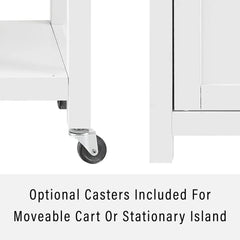 Crosley Tristan Open Kitchen Island/cart - CF3035NA-WH - The Home Selection