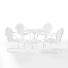 Crosley Tulip 98 Inch 5pc Outdoor Metal Dining Set - KO10014 - The Home Selection