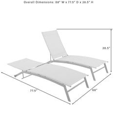 Crosley Weaver 2-piece Outdoor Chaise Lounge Set - KO70390 - The Home Selection