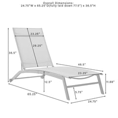 Crosley Weaver 2-piece Outdoor Chaise Lounge Set - KO70390 - The Home Selection