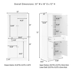 Crosley Winston Kitchen Storage Pantry - KF33026WH - The Home Selection