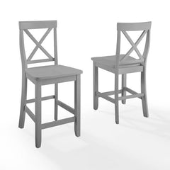 Crosley X-Back 18.25 Inch 2pc Counter Stool Set - CF500424 - The Home Selection