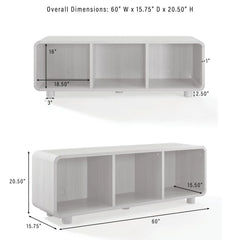 Crosley Zoe Large Record Storage Console - CF1137-AH - The Home Selection