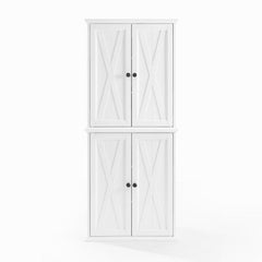 Dropping Crosley Clifton 30 Inch Tall Pantry Distressed-White - KF33004WH - The Home Selection