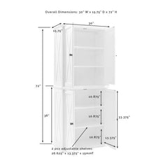 Dropping Crosley Clifton 30 Inch Tall Pantry Distressed-White - KF33004WH - The Home Selection