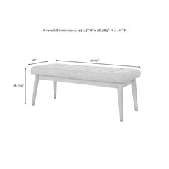 Dropping Crosley Landon Upholstered Bench Acorn - CF6019-AC - The Home Selection