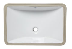EAGO White Ceramic 22 x15  Undermount Rectangular Bathroom Sink - BC227
