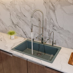 Alfi 30" Drop-In Single Bowl Granite Composite Kitchen Sink - Titanium