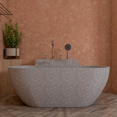Alfi 59  Solid Concrete Oval Freestanding Bathtub - ABCO59TUB