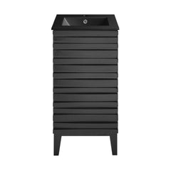 Swiss Madison Cascade 18 in. Brown Oak Bathroom Vanity