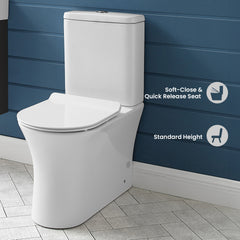 Swiss Madison Calice Two-Piece Elongated Rear Outlet Toilet Dual-Flush 0.8/1.28 gpf - SM-2T120 - The Home Selection