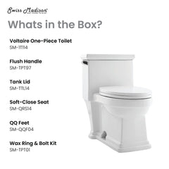 Swiss Madison Voltaire One-Piece Elongated Toilet Side Flush 1.28 gpf - SM-1T114 - The Home Selection