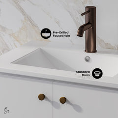 Swiss Madison Manoir 24" Bathroom Vanity in White - SM-BV620 - The Home Selection