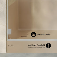 Swiss Madison Aquatique 60" x 32" Left Drain, Shower Base - SM-SB537 - The Home Selection