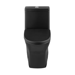 Swiss Madison Sublime II One-Piece 10" Rough-in 1.1/1.6 GPF Dual Top Flush Round Compact Toilet in Matte Black - SM-1T277MB