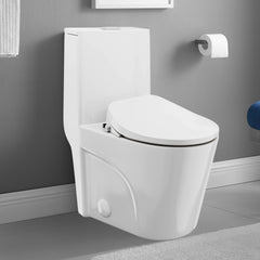 Swiss Madison St. Tropez One-Piece Elongated Toilet Vortex Dual-Flush 1.1/1.6 gpf with Smart Seat Bidet - SM-1T0815GW - The Home Selection