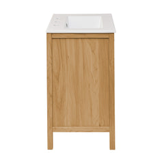 Swiss Madison Chateau 24" Freestanding Bathroom Vanity in Golden Oak with 3-Hole Centerset Sink Top - SM-BV240-3