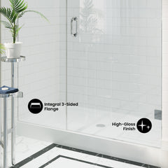 Swiss Madison Voltaire 60" x 32" Center Drain, Shower Base - SM-SB5 - The Home Selection