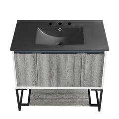 Swiss Madison Marseille 36" Bathroom Vanity in Oak - SM-BV143 - The Home Selection