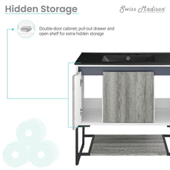 Swiss Madison Marseille 36" Bathroom Vanity in Oak - SM-BV143 - The Home Selection