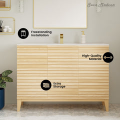 Swiss Madison Cascade 48'' Bathroom Vanity in Natural Oak - SM-BV557