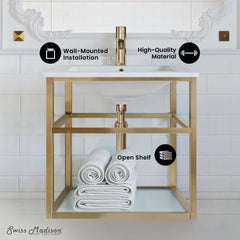 Swiss Madison Pierre 24" Wall-Mounted Bathroom Vanity - SM-BV552 - The Home Selection