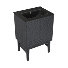 Swiss Madison Bosse 24" Freestanding Bathroom Vanity with Black Sink Top - SM-BV8801