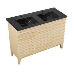 Swiss Madison Cascade 48 Bathroom Vanity With Black Ceramic Sink Top - SM-BV557