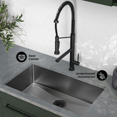 Swiss Madison Rivage 30" x 18" Single Basin, Undermount Kitchen Sink - SM-KU700 - The Home Selection