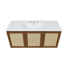 Swiss Madison Classe 48" Wall-Mounted Bathroom Vanity with 3-Hole Widespread Sink Top - SM-BV2807