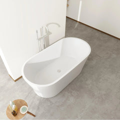 Art 62.2" Acrylic Freestanding Soaking Bathtub – Modern Elegance & Spa Comfort - VA6809
