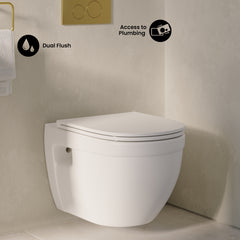 Swiss Madison Ivy Wall-Hung Elongated Toilet Bowl - SM-WT450 - The Home Selection