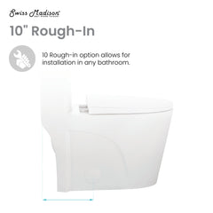 Swiss Madison St. Tropez One-Piece Elongated Toilet, 10" Rough-In 1.1/1.6 gpf - SM-1T274